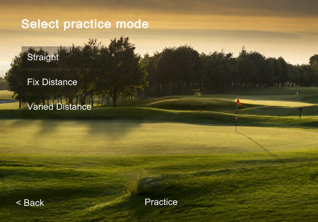 หน้าจอ Practice Mode สำหรับซ้อมหลายรูปแบบ